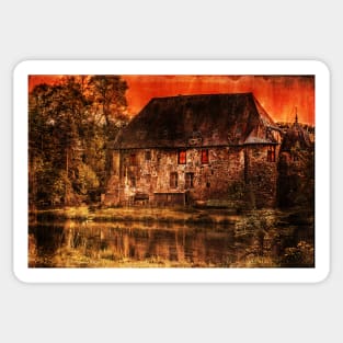 Old House on the pond Sticker